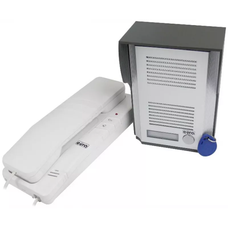 EURA ADP-41A3 Vienģimenes audio domofonu sistēma ar RFID lasītāju (RL-3203ID)