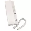 EURA ADP-44A3 (RL-3203D) Audio Intercom System - 2-vadu, vienģimenes, balts iekštelpu bloks, sudraba āra panelis