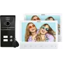 EURA VDP-80C5 Divu ģimeņu video domofonu sistēma, balta, 2x 7 inch LCD, FHD, 1080p kamera, RFID lasītājs, virsmas montāža
