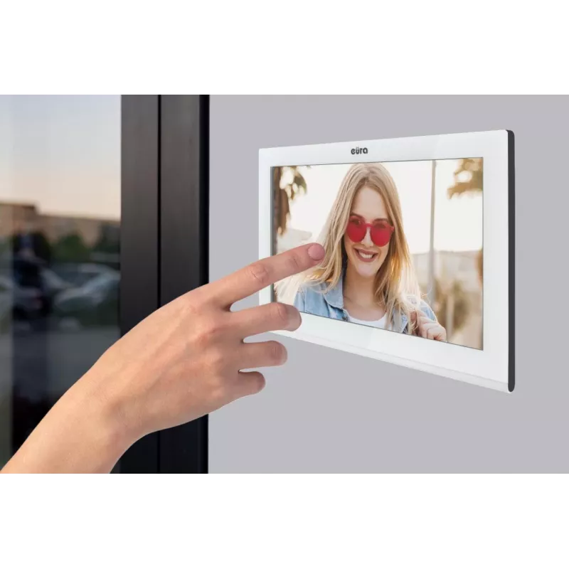 EURA VDP-99C5 Video Domofons, 7 collu Skārienekrāns, WiFi, RFID, Tuya, Balts