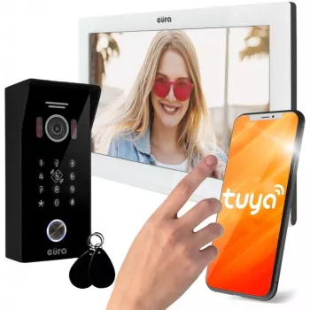 EURA VDP-99C5 Video Domofons, 7 collu Skārienekrāns, WiFi, RFID, Tuya, Balts