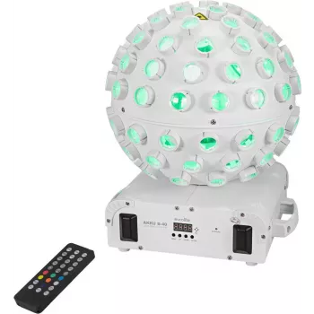 EUROLITE AKKU B-40 lāzera staru efekts AIR balts, 5x 8W RGBW LED, RG lāzers, akumulators līdz 11h