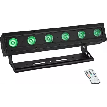 EUROLITE AKKU IP BAR-6 Entry QCL QuickDMX IP65 LED gaismas josla RGBW ar akumulatoru