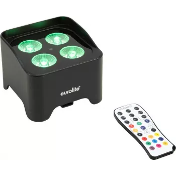 EUROLITE AKKU Mini UP-4 QCL Spot MK2 RGBW Uplight - Bezvadu, 9h akumulators, 4x4W LED