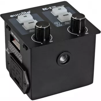 EUROLITE EC-2 DMX kontrolieris 2 kanālu dūmu mašīnām, stroboskopiem, blinderiem 70064579