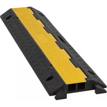 EUROLITE KB-2A kabeļu tilts 2 kanālu 98x24x4,5 cm melns/dzeltens, nestspēja 5000 kg