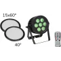 EUROLITE LED IP PAR 7x9W SCL prožektors ar 15x60° un 40° difuzora lēcām 20000672