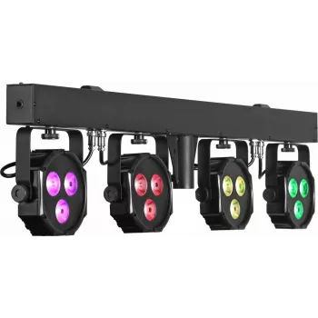 EUROLITE LED KLS-402 kompaktais apgaismojuma komplekts AIR 4x RGB/WW prožektori AirW bezvadu