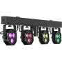 EUROLITE LED KLS-402 kompaktais apgaismojuma komplekts AIR 4x RGB/WW prožektori AirW bezvadu