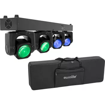 EUROLITE LED TMH Bar B240 kustīgo galvu staru komplekts ar mīksto somu – 4x 60W RGBW skatuves apgaismojums