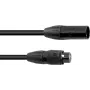 EUROLITE SEC-1 IP65 3-pinu DMX kabelis 3m melns ūdensizturīgs