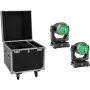EUROLITE komplekts 2x LED IP TMH-W285 Hypno kustīga galva Wash IP65 + Flightcase ar riteņiem