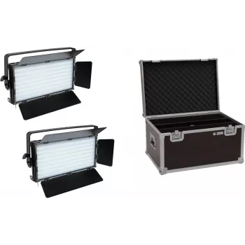 EUROLITE komplekts 2x LED PLL-480 CW/WW panelis + koferis 20000676