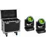 EUROLITE komplekts 2x LED TMH-B120 Hypno Moving-Head Beam + Flightcase ar riteņiem