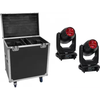 EUROLITE komplekts 2x LED TMH-S400 CMY kustīgā galva Beam/Spot/Wash + koferis ar riteņiem