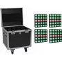 EUROLITE komplekts 4x LED Pixel Matrix Panel 5x5 RGB/WW + Flightcase ar riteņiem