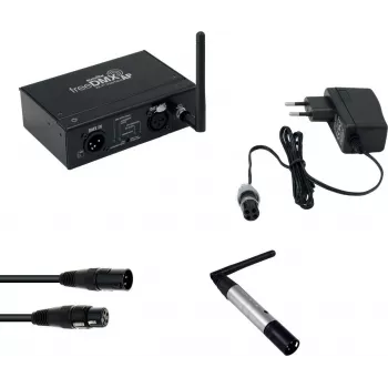 EUROLITE komplekts freeDMX AP Wi-Fi interfeiss + QuickDMX bezvadu raidītājs + DMX kabelis 20000870
