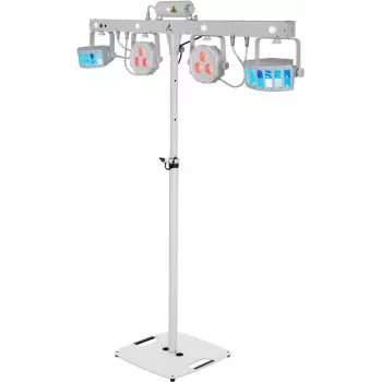 EUROLITE komplekts LED KLS Laser Bar FX gaismas komplekts balts + BPS-2 skaļruņa statīvs balts 20000920