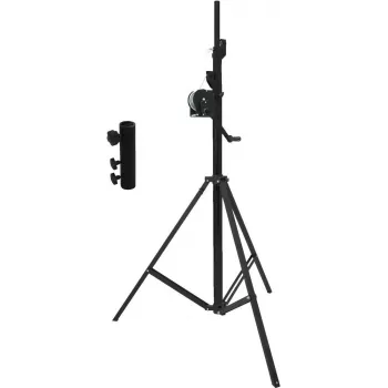EUROLITE STT-400/85 kloķa statīva komplekts ar STV3529 garo adapteri, TÜV/GS sertificēts, melns 20000328