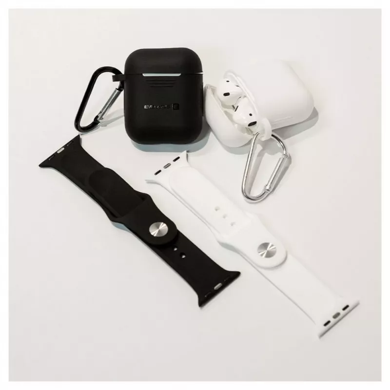 EVELATUS Apple AirPods Case EAC04 White - Silikona aizsargmaciņš AirPods 1. un 2. paaudzei