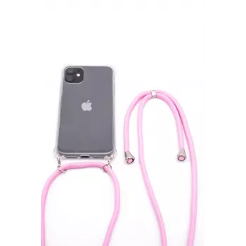 Evelatus Apple iPhone 11 Pro Max Silikona Caurspīdīgs Maciņš ar Kakla Siksniņu TPU Caurspīdīgs