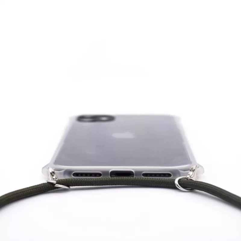 Evelatus Apple iPhone 11 Silikona caurspīdīgs maciņš ar kakla siksnu TPU siksniņa Caurspīdīgs