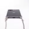 Evelatus Apple iPhone 11 Silikona caurspīdīgs ar kakla siksnu TPU sudrabs