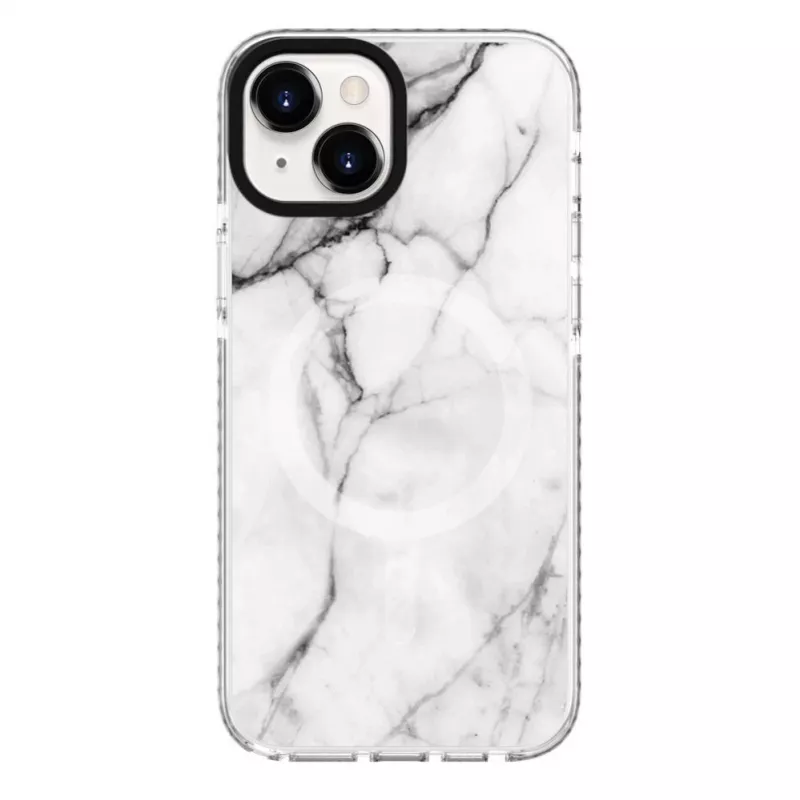 Evelatus Apple iPhone 15 Plus PC+TPU apvalks ar MagSafe - Pielāgots marmora balts