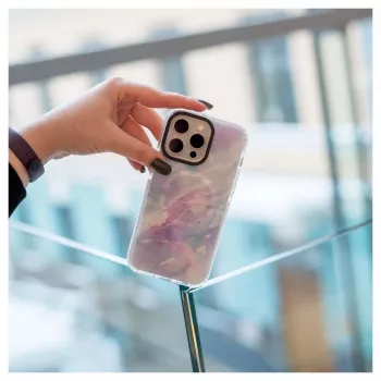 Evelatus Apple iPhone 15 Pro PC+TPU apvalks ar MagSafe - Marmora violets