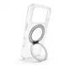 Evelatus Apple iPhone 17 Pro hibrīda maciņš ar MagSafe PC+TPU 360° metāla statīvu, caurspīdīgs