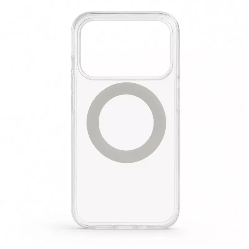 Evelatus Apple iPhone 17 Pro hibrīda maciņš ar MagSafe PC+TPU 360° metāla statīvu, caurspīdīgs