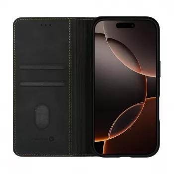 Evelatus Apple iPhone 18 Pro grāmatas maciņš melns