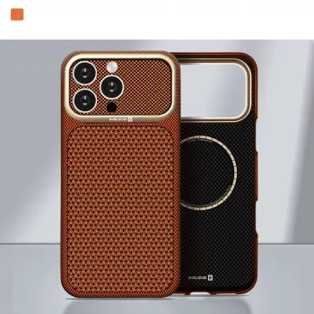 Evelatus Apple iPhone 18 Pro Carbon Premium Edition MagSafe maciņš Brūns