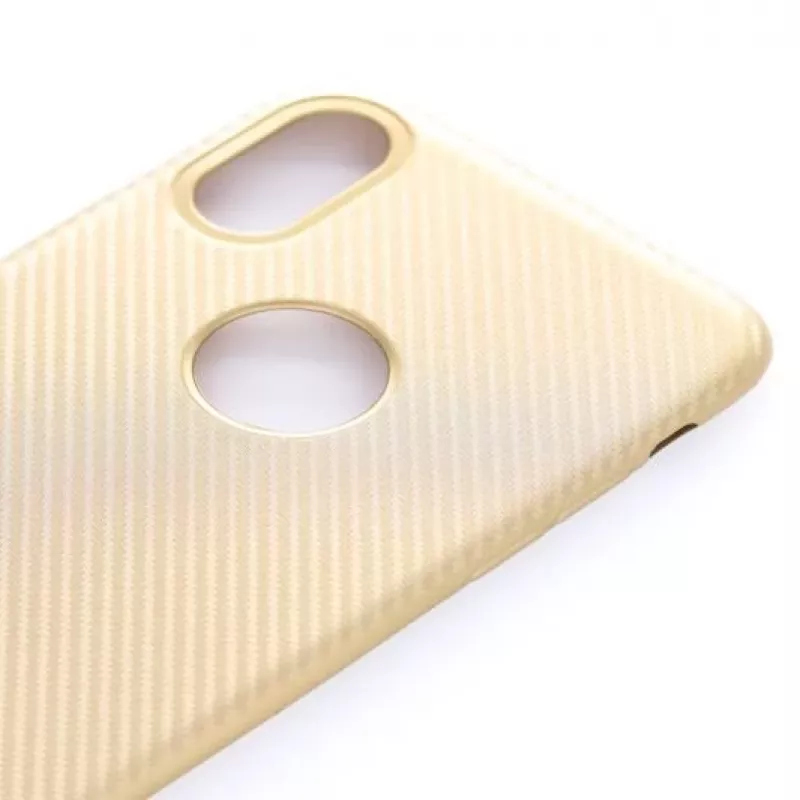 Evelatus Apple iPhone X Carbon Gold aizmugurējais vāciņš