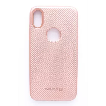 Evelatus Apple iPhone X Carbon Pink Back Cover