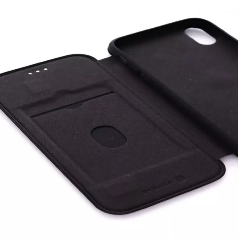 Evelatus Apple iPhone XR grāmatas maciņš melns