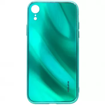 Evelatus Apple iPhone XR Ūdens viļņu pilnkrāsu elektrolizēts rūdīta stikla maciņš Zaļš
