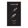 Evelatus spirālveida USB-C uz USB-C kabelis 1,2 m 60 W PD pīts melns
