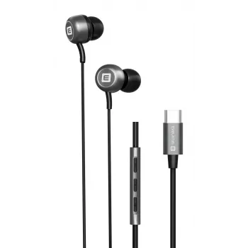 Evelatus Crystal Clear Audio austiņas ar Type-C un mikrofonu, melnas
