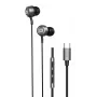 Evelatus Crystal Clear Audio austiņas ar Type-C un mikrofonu, melnas
