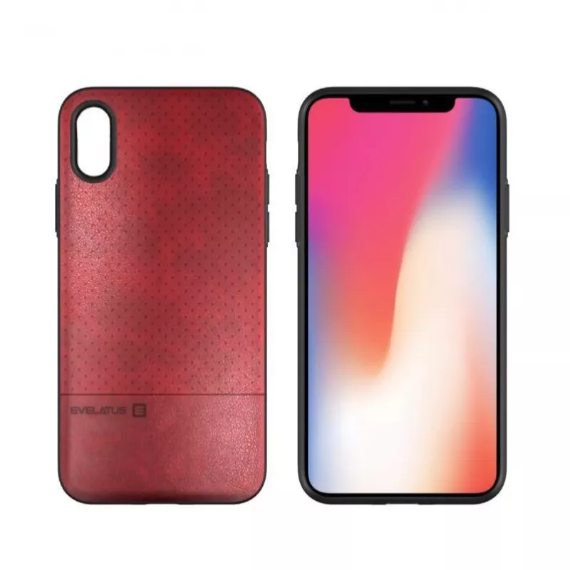 Evelatus Huawei P20 TPU Case with Metal Plate for Magnetic Car Holder Red