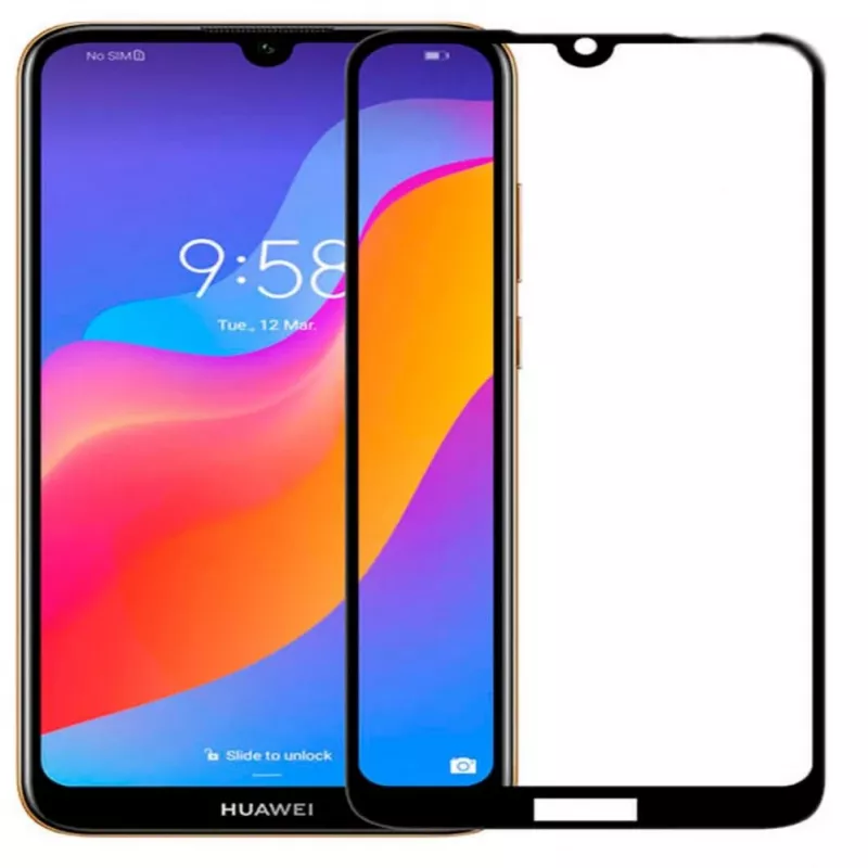 Evelatus Huawei Y7 2019 / Y7 Pro 2019 2.5D pilna pārklājuma Japānas līmes stikla aizsargs pret statisko elektrību