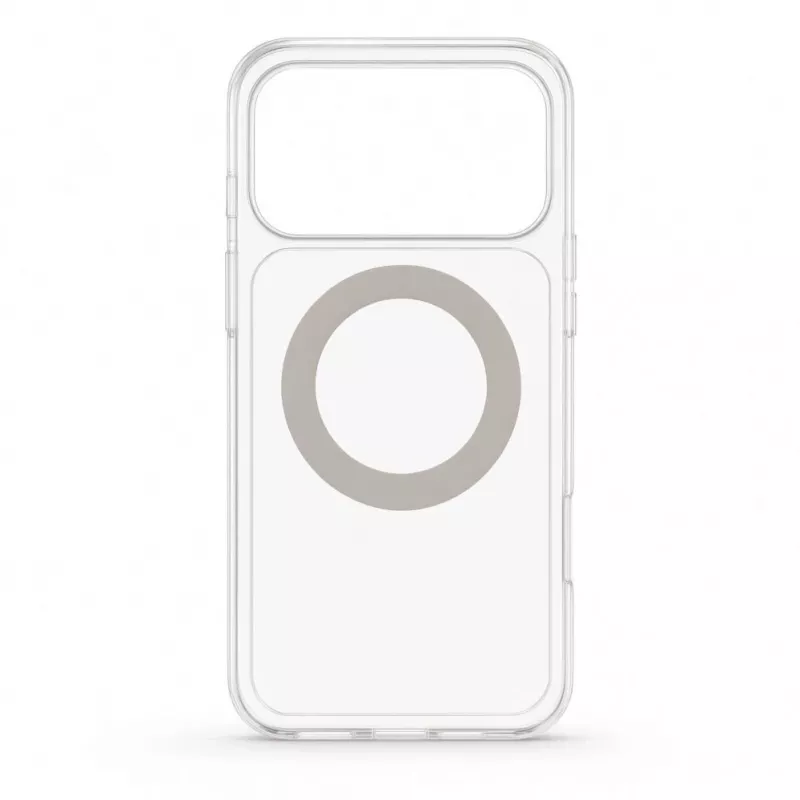 Evelatus hibrīda maciņš ar MagSafe un 360° metāla statīvu iPhone 17 Pro Max, caurspīdīgs