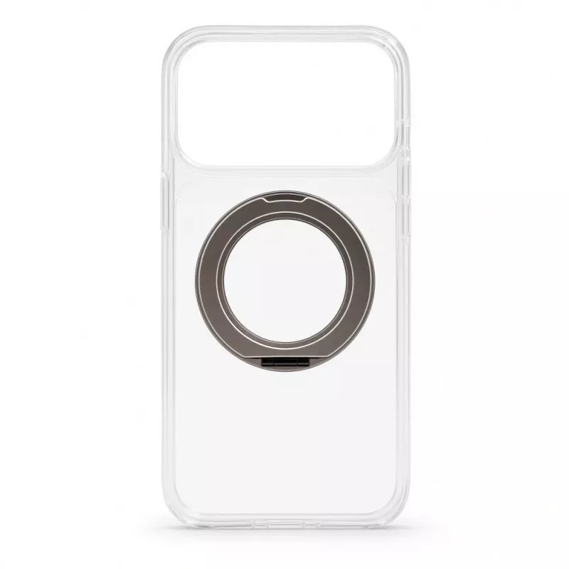 Evelatus hibrīda maciņš ar MagSafe un 360° metāla statīvu iPhone 17 Pro Max, caurspīdīgs