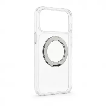 Evelatus hibrīda maciņš ar MagSafe un 360° metāla statīvu iPhone 17 Pro Max, caurspīdīgs