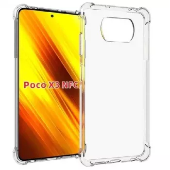 Evelatus militārais triecienizturīgais silikona vāciņš Xiaomi Poco X3 / X3 NFC / X3 Pro - caurspīdīgs TPU