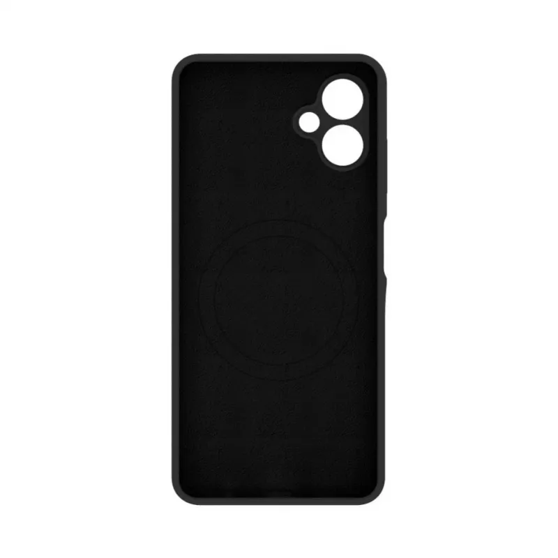 Evelatus Samsung Galaxy A06 5G Premium magnētiskais mīkstā pieskāriena silikona maciņš melns
