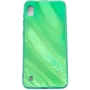 Evelatus Samsung Galaxy A10 Water Ripple Full Color Electroplating Tempered Glass Case Green