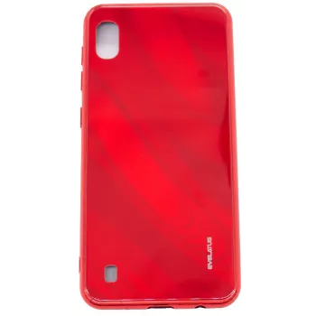 Evelatus Samsung Galaxy A10 Ūdens viļņa pilnkrāsu elektropārklājuma rūdīta stikla maciņš Sarkans