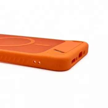 Evelatus Samsung Galaxy A17 4G / A17 5G gumijots MacSafe ar statīvu maciņš oranžs
